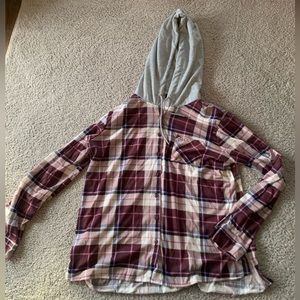 Purple flannel with hood